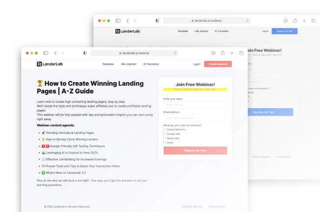 A/B Test Your Landing Pages
