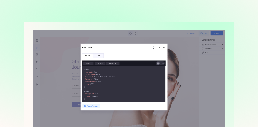 Fully-fledged Code Editor