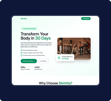 Ecommerce Landing Pages