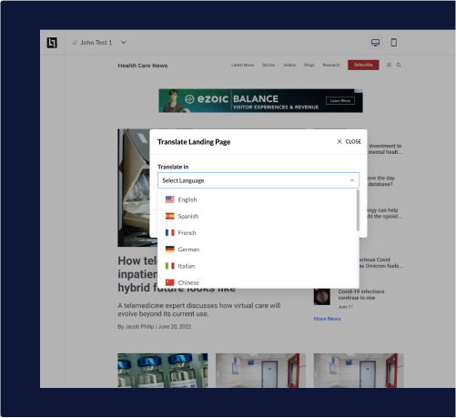 Translate Pages using AI