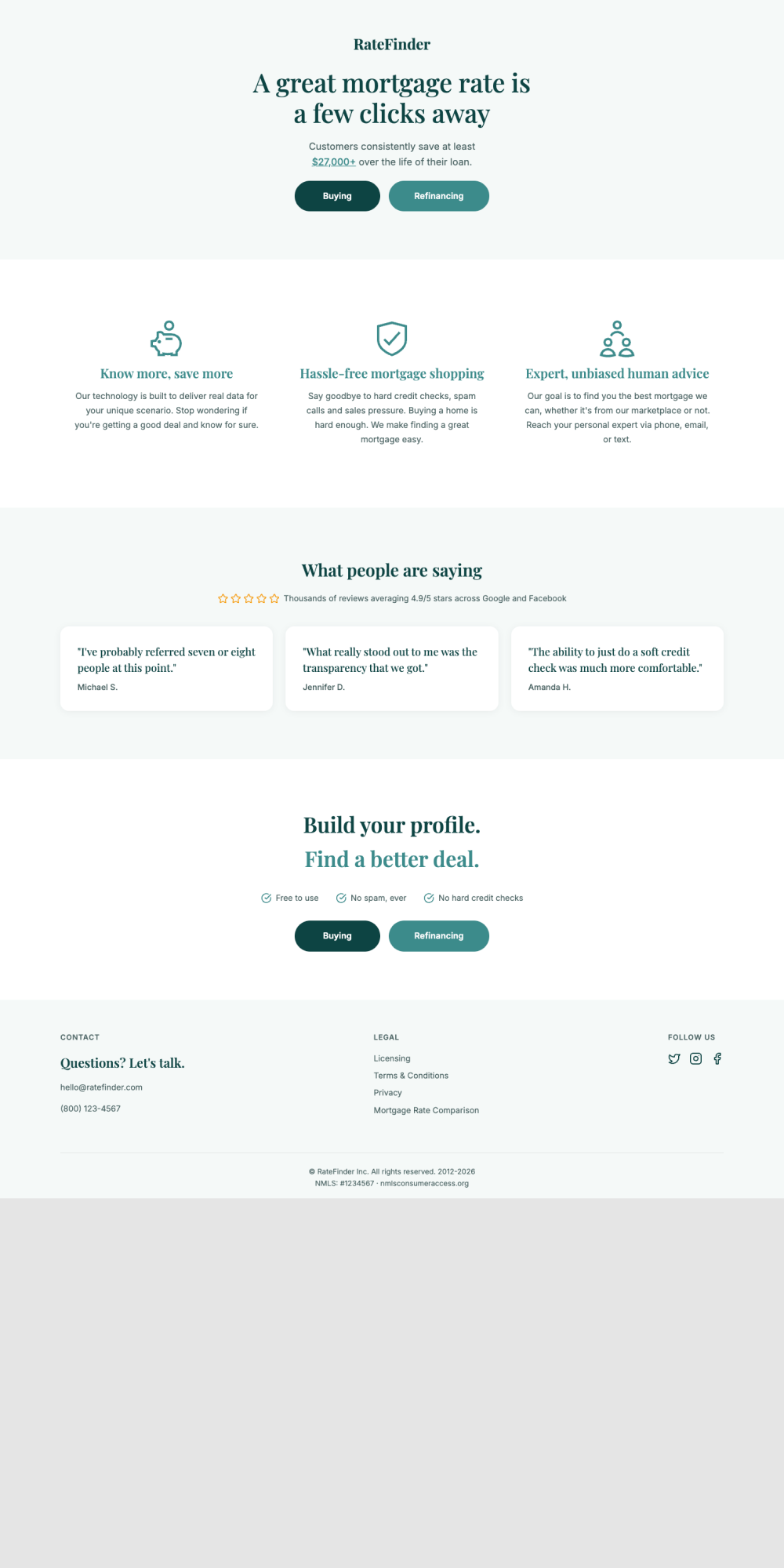 Buy or Refinance Calculator
