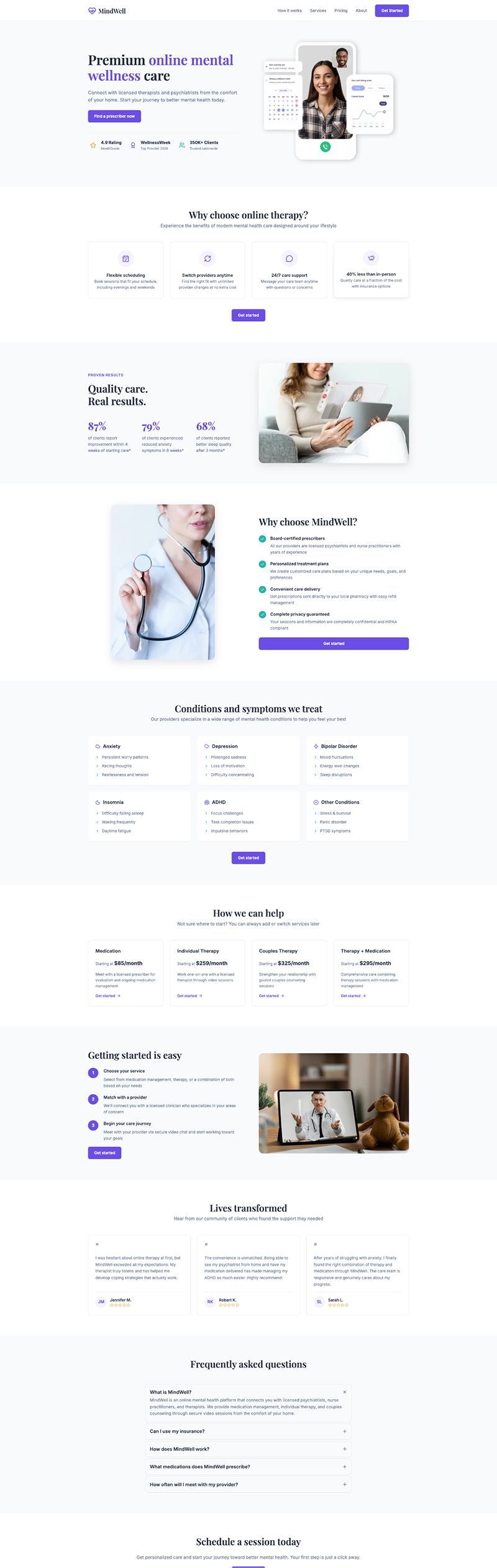 Online Mental Health Care