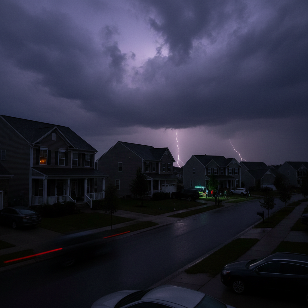 Neighborhood during blackout