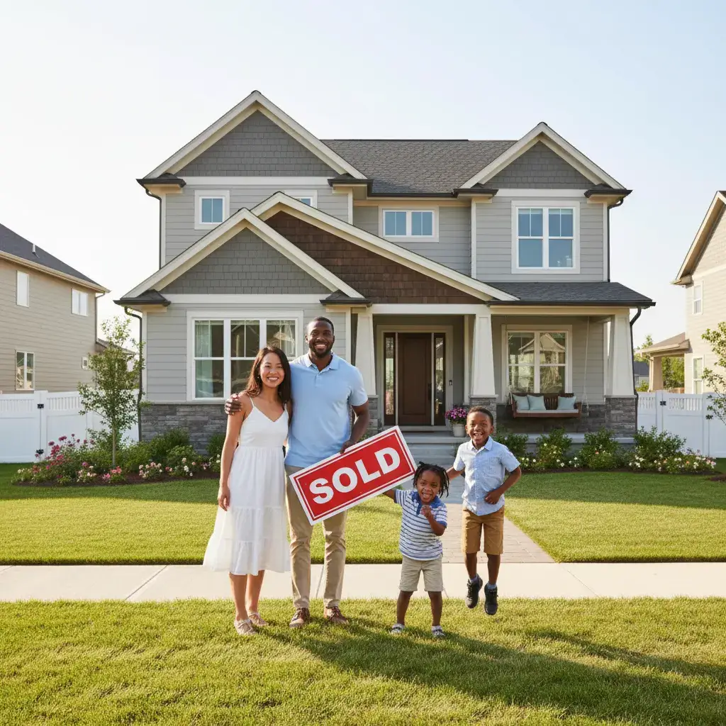 Happy homeowners